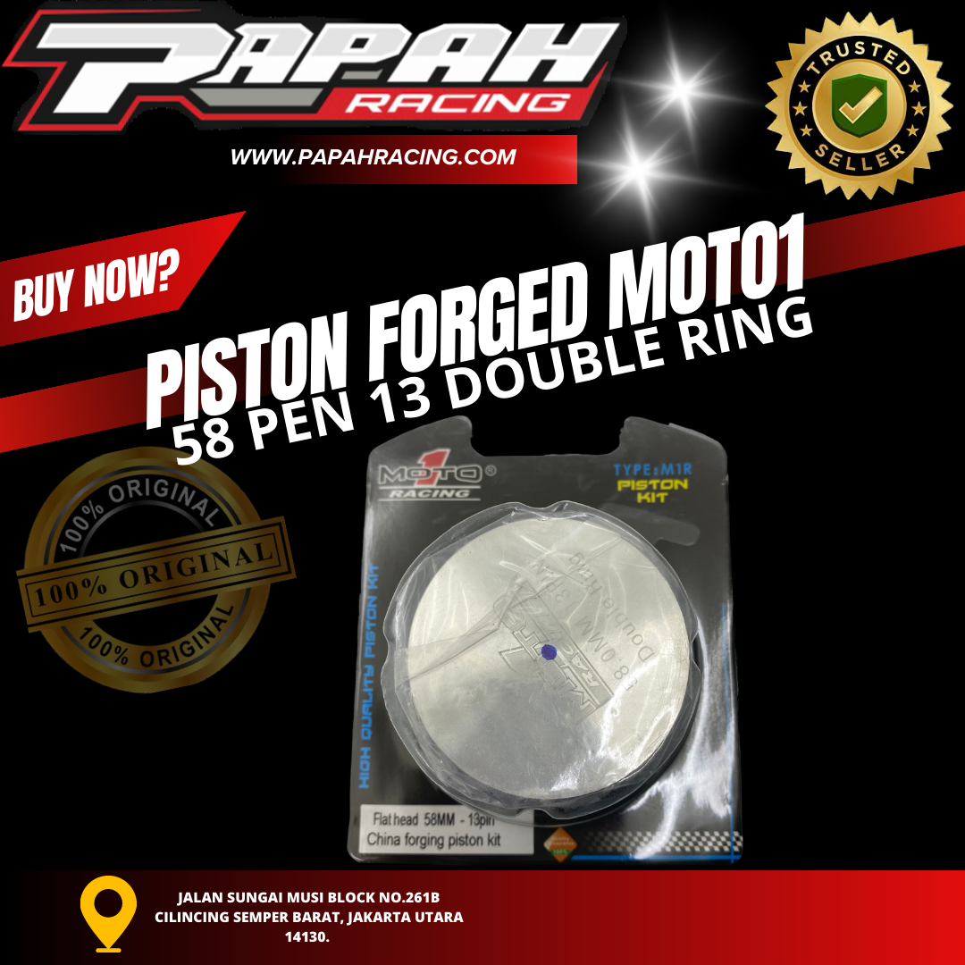 PISTON FORGED MOTO1 58 PEN 13 DOUBLE RING